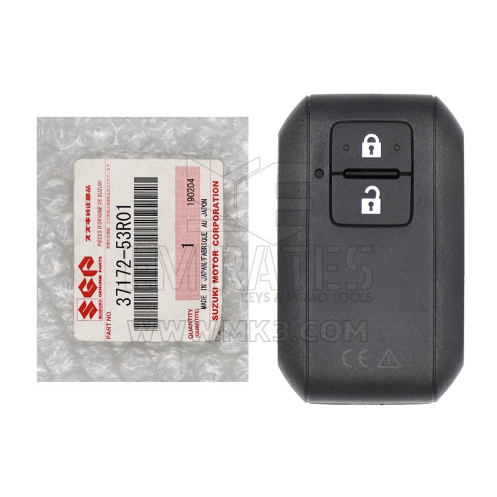 NEW Suzuki Baleno 2020 Genuine/OEM Smart Remote Key 2 Buttons 433MHz 37172-53R01 3717253R01 / 37172-53R02