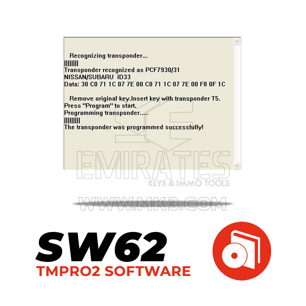Tmpro SW 62 - Copiador de llaves para llaves fijas ID11-ID12-ID13 e ID33