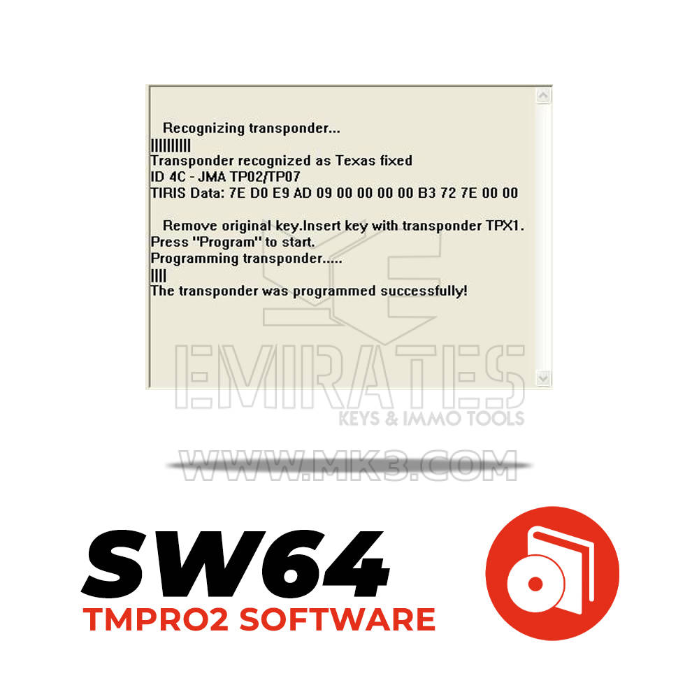 Tmpro SW 64 - Key copier for 4C Texas fixed keys