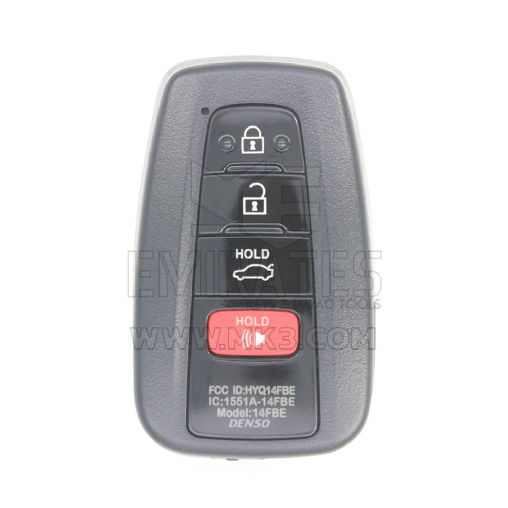 Toyota Avalon 2019-2023 Chave remota inteligente original 4 botões 312,11 / 314,35 MHz 8990H-07010