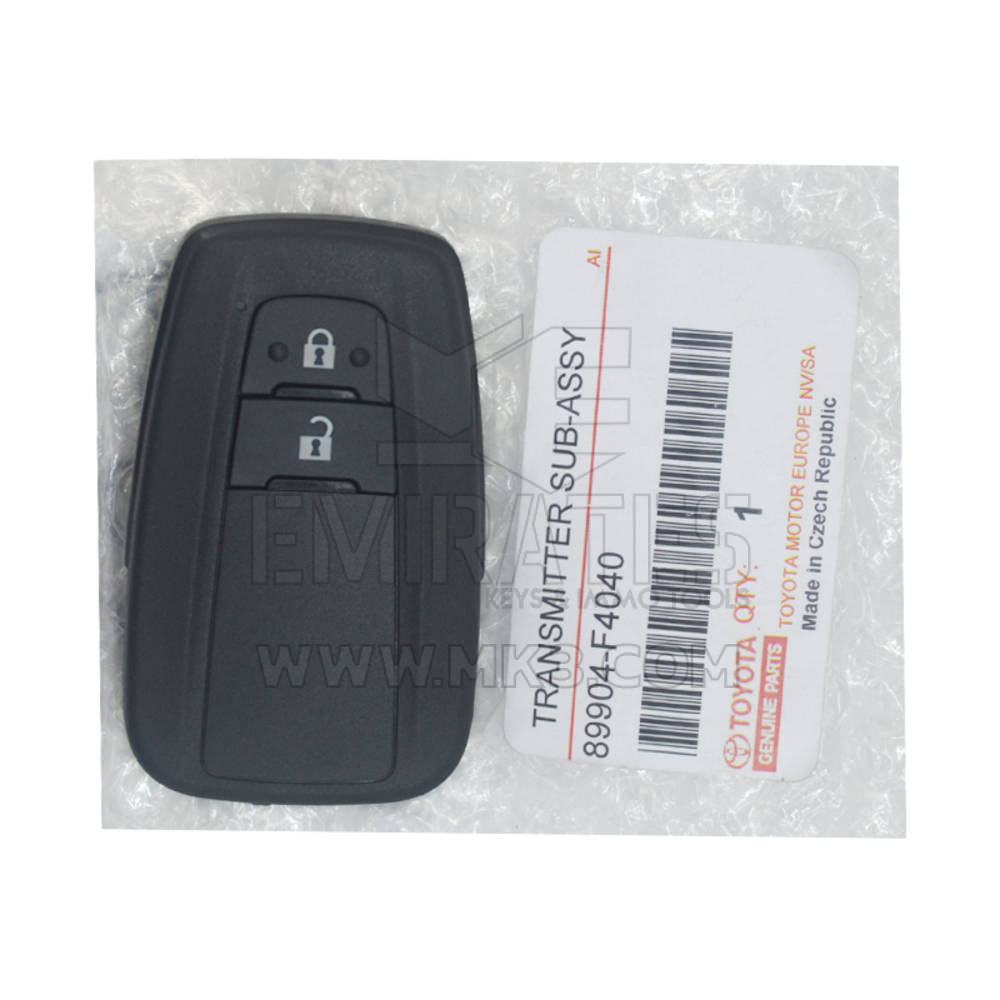 Nouvelle télécommande Toyota C-HR 2018 2020 d'origine/OEM Smart Key 2 boutons 433 MHz 89904-F4040 89904F4010/89904-F4210 - FCCID : BR2EX | Clés Emirates