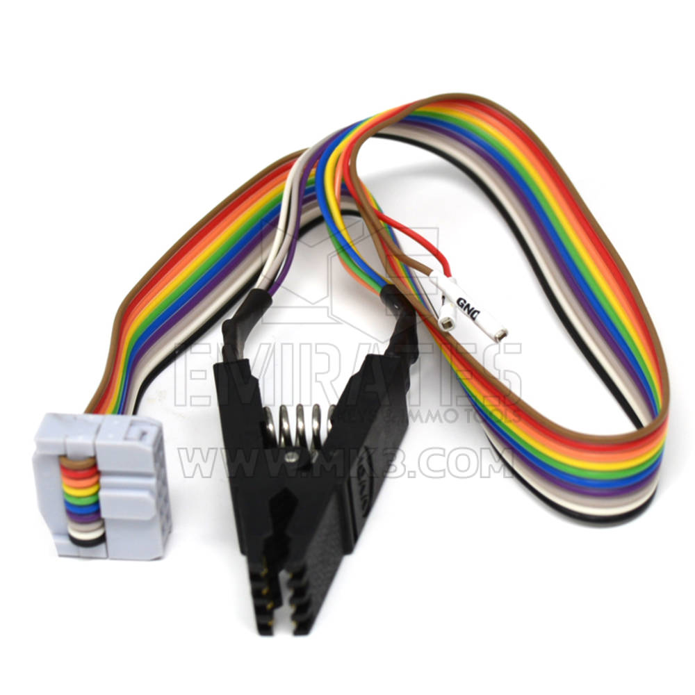 Adaptateur EEPROM de programmeur Xhorse VVDI PROG d'origine - Câble de clip SOP8 - Câble de clip DIP8 - Adaptateur de clip de sonde XDPG12 | Clés Emirates