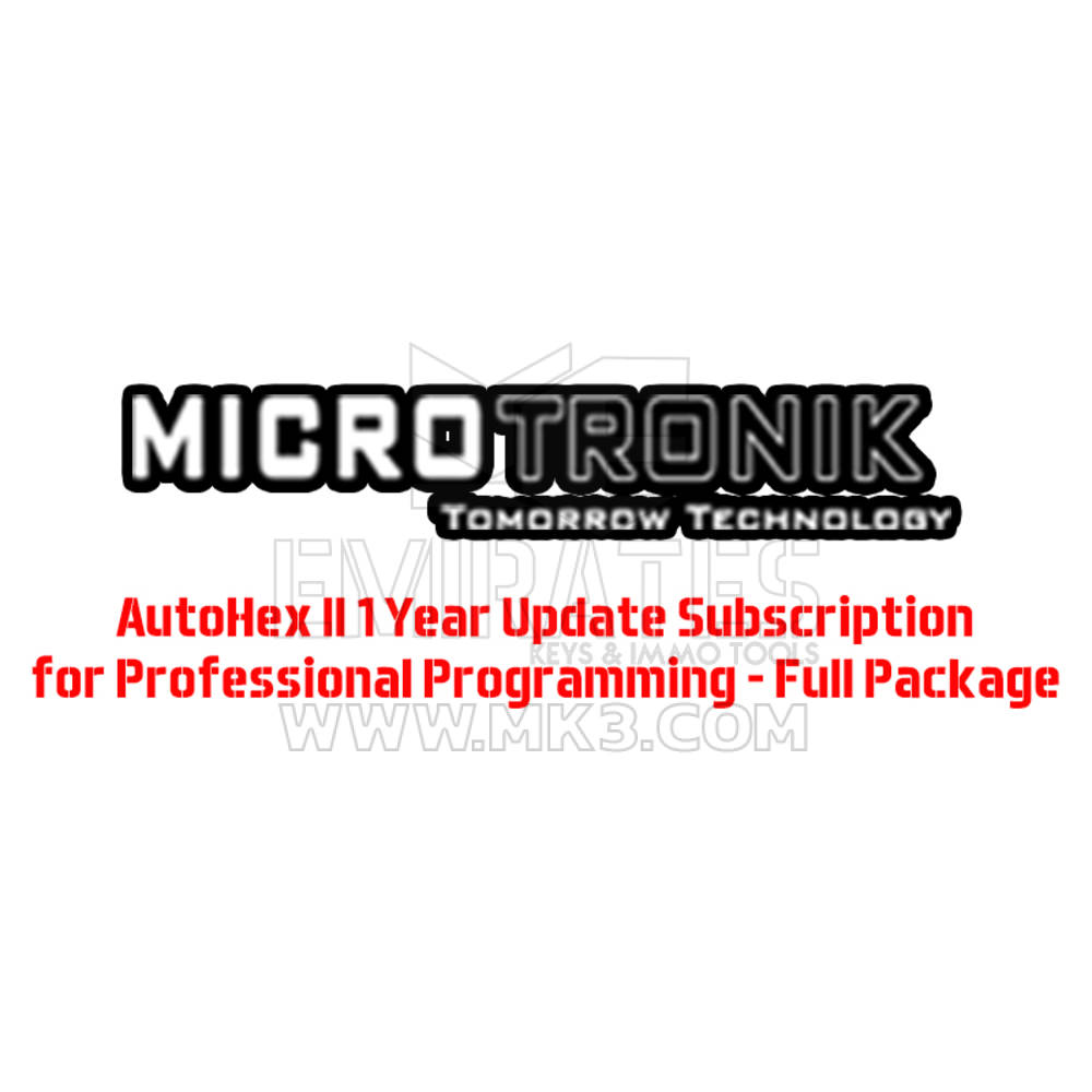 Microtronik AutoHex II 1 Year Update Subscription - Full Package