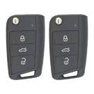 VW MQB BA Yeni Tip 2x Flip Remote Key 3 Düğme| MK3 -| thumbnail