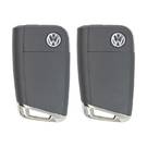 Nuovo Volkswagen MQB BG Nuovo tipo originale / OEM 2x chiave a distanza flip 3 pulsanti 433 MHz con set di blocco | Chiavi degli Emirati -| thumbnail