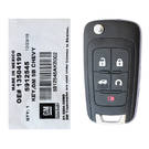 NEW Chevrolet Camaro Cruze Impala Equinox Malibu Sonic 2010-2019 Genuine Flip Remote key 5 Buttons 315MHz 5912545 STARTTEC 13504199 OEM, FCCID: AVL-B01T2AC -| thumbnail