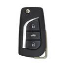 Toyota Corolla Flip Remote Key Shell 3 Buttons Big Battery Holder Type
