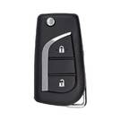 Toyota Corolla Flip Remote Key Shell 2 Botões Lâmina VA2