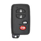 Toyota Smart Key Remote Shell 4 botões tipo sedan preto