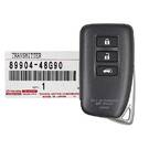 NOVO Lexus RX 2016-2020 Genuine/OEM Smart Remote Key 3 Buttons 315MHz Número da peça do fabricante: 89904-48G90 8990448G90 / FCCID: 14FDG-02 | Chaves dos Emirados -| thumbnail