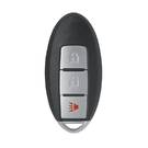 Bouton de clé intelligente de Nissan Infiniti Shell 2+1 avec type de batterie droit à rainure latérale