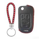 Buick Flip Remote Key 4 Buton BK-G İçin Deri Kılıf