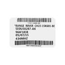 Like New Range Rover 2010-2018  Genuine/OEM Smart Key 433MHz 5 Buttons Transponder ID: PCF7953P OEM Part Number: 5E0U30287-AK / LR087661 | Emirates Keys -| thumbnail