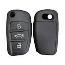 Audi Flip Remote Key 3 Düğmeler İçin Silikon Kılıf