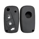 Funda de silicona para Fiat Fiorino Flip Remote Key 3 Botones