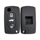 Funda de silicona para Peugeot Citroen 2006-2014 Flip Remote Key 3 botones