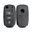 Funda de silicona para Volkswagen 1998-2009 Flip Remote Key 3 Botones