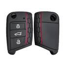 Coque en silicone pour clé à distance Volkswagen Type C Flip 3 boutons