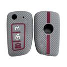Nissan Flip Remote Key 3 Düğmeler İçin Silikon Oyulmuş Kılıf