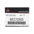 New Mitsubishi Outlander 2008-2021 Genuine / OEM Smart Remote Key 3 Buttons 433MHz OEM Part Number: 8637C805 / 8637A698 | Emirates Keys -| thumbnail