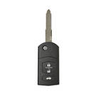 Capa de chave remota Mazda Flip de alta qualidade com 3 botões com cabeça, capa remota Emirates Keys, capa de chave remota de carro, substituição de conchas de chaveiro a preços baixos. -| thumbnail