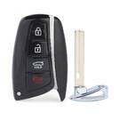 Clé à distance Hyundai, nouvelle clé à distance intelligente Hyundai Santa Fe 2013-2018 3 + 1 boutons 433 MHz Numéro de pièce compatible : 95440-2W500 / 95440-B8100 - ID FCC : SY5DMFNA433 | Clés Emirates -| thumbnail