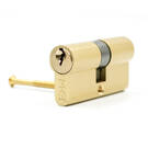 Cilindro de latón puro MK3, 3 llaves normales de latón, cilindro de cerradura de puerta de 60 mm de tamaño PB | MK3 -| thumbnail