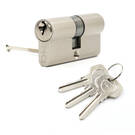 Pure Brass Cylinder with 3 pcs Brass Normal Keys, SN Size 60mm