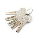 New High Quality Best Price Pure Brass Cylinder with 5 pcs Computer Keys, PB Size 70mm | Emirates Keys -| thumbnail