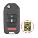 Capa de chave remota Honda Flip 2 + 1 botões