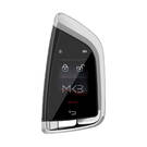 Anahtarsız Giriş ve IOS Araba FEM Tarzı Konum Takip Sistemi Gümüş Renk ile LCD Evrensel Akıllı Anahtar Kiti