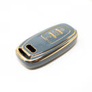 New Aftermarket Nano High Quality Cover For Audi Remote Key 3 Button Gray Color Audi-A11J | Emirates Keys -| thumbnail