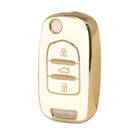 Capa Nano de alta qualidade para Baojun Flip Remote Key 3 botões cor branca BJ-B11J