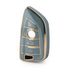 Capa Nano de alta qualidade para chave remota BMW CAS4 F Series 4 botões cor cinza BMW-B11J4
