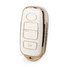 Nano – housse de haute qualité pour clé télécommande intelligente Perodua, 4 boutons, couleur blanche, PRD-B11J