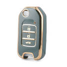 Cover Nano di alta qualità per chiave remota Honda Flip 3 pulsanti colore grigio HD-B11J3