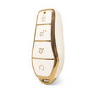 Nano High Quality Cover For BYD Remote Key 4 Buttons White Color BYD-D11J
