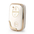 Нано-чехол высокого качества для дистанционного ключа BYD с 3 кнопками белого цвета BYD-E11J