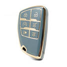 Нано-высококачественный чехол для Buick Smart Remote Key 6 кнопок серого цвета BK-D11J6