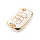 New Aftermarket Nano High Quality Cover For Dongfeng Remote Key 3 Buttons White Color DF-E11J | Emirates Keys -| thumbnail