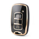 Nano couvercle de haute qualité pour clé télécommande Dongfeng, 3 boutons, couleur noire, DF-F11J