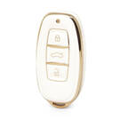 Nano – couvercle de haute qualité pour clé télécommande Hongqi, 3 boutons, couleur blanche, HQ-C11J