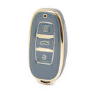 Nano High Quality Cover For Hongqi Remote Key 3 Buttons Gray Color HQ-C11J