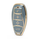 Nano – couvercle de haute qualité pour clé télécommande Hongqi, 4 boutons, couleur grise, HQ-D11J