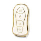 Чехол Nano высокого качества для дистанционного ключа Geely с 4 кнопками белого цвета GL-C11J