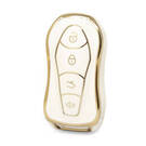 Nano High Quality Cover For Geely Remote Key 4 Buttons White Color GL-C11J