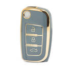 Nano High Quality Cover For Geely Remote Key 3 Buttons Gray Color GL-D11J