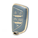 Nano High Quality Cover For Cadillac Remote Key 4+1 Buttons Gray Color CDLC-B11J5