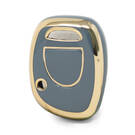 Нано-чехол высокого качества для дистанционного ключа Renault 1 кнопки серого цвета RN-E11J