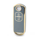 Nano High Quality Cover For Mazda Remote Key 2 Buttons Gray Color MZD-A11J2